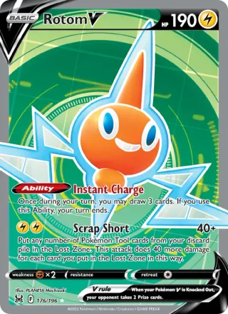 Rotom V #176 · Lost Origin Pokémon card