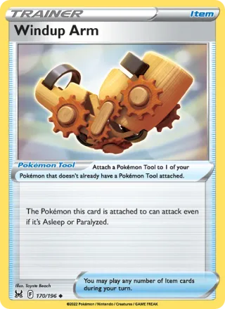 Windup Arm #170 · Lost Origin Pokémon card