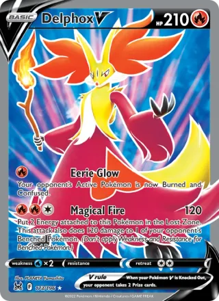 Delphox V #173 · Lost Origin Pokémon card
