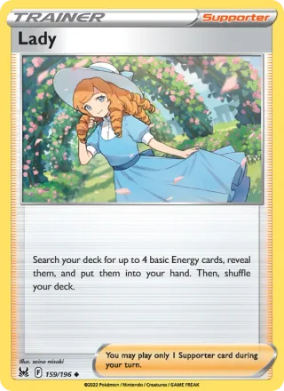 Lady #159 · Lost Origin Pokémon card
