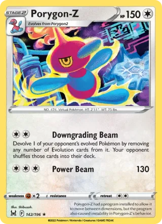 Porygon-Z #142 · Lost Origin Pokémon card