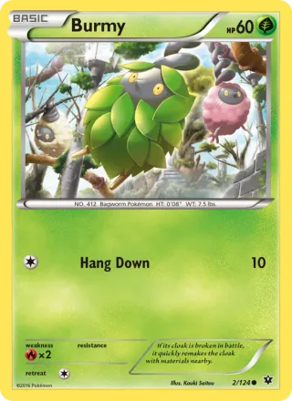 Burmy #2 · Fates Collide Pokémon card