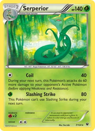 Serperior #7 · Fates Collide Pokémon card