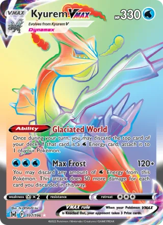 Kyurem VMAX #197 · Lost Origin Pokémon card