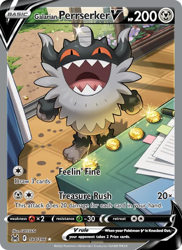 Galarian Perrserker V full card art