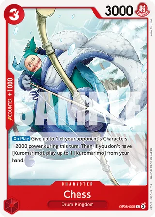 Chess #OP08-005 · Two Legends Pre-Release Cards One Piece card