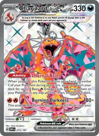 Charizard ex #215 · Obsidian Flames Pokémon card