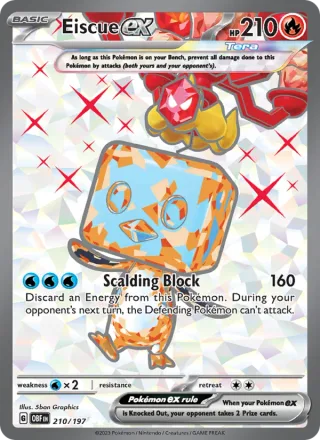 Eiscue ex #210 · Obsidian Flames Pokémon card