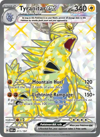 Tyranitar ex #211 · Obsidian Flames Pokémon card