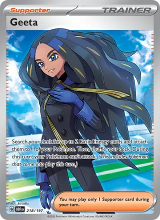 Geeta #218 · Obsidian Flames Pokémon card