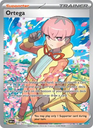 Ortega #219 · Obsidian Flames Pokémon card