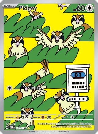 Pidgey #207 · Obsidian Flames Pokémon card