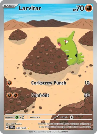 Larvitar #203 · Obsidian Flames Pokémon card