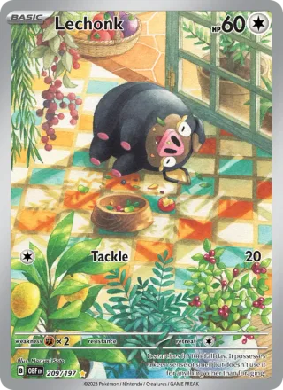 Lechonk #209 · Obsidian Flames Pokémon card
