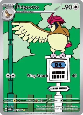 Pidgeotto #208 · Obsidian Flames Pokémon card
