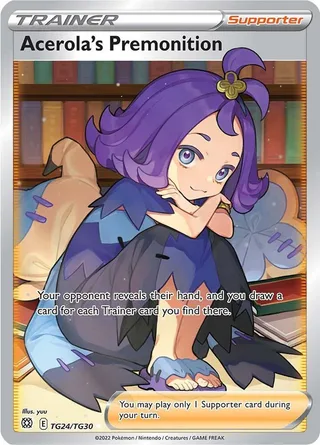 Acerola's Premonition #TG24 · Brilliant Stars Trainer Gallery Pokémon card