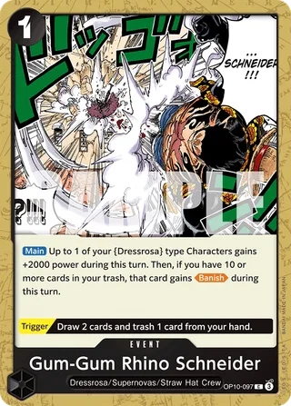 Gum-Gum Rhino Schneider #OP10-097 · Royal Blood One Piece card