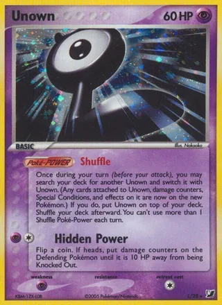 Unown #L · Unseen Forces Unown Collection Pokémon card