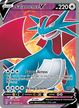 Salamence V #185 · Darkness Ablaze Pokémon card