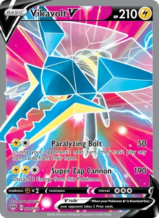 Vikavolt V #180 · Darkness Ablaze Pokémon card