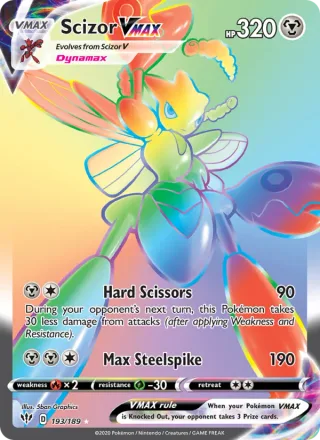 Scizor VMAX #193 · Darkness Ablaze Pokémon card
