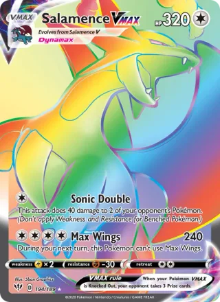 Salamence VMAX #194 · Darkness Ablaze Pokémon card
