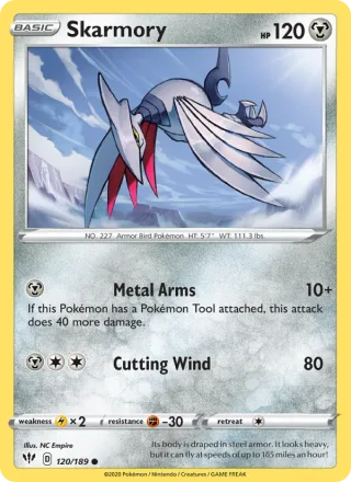 Skarmory #120 · Darkness Ablaze Pokémon card