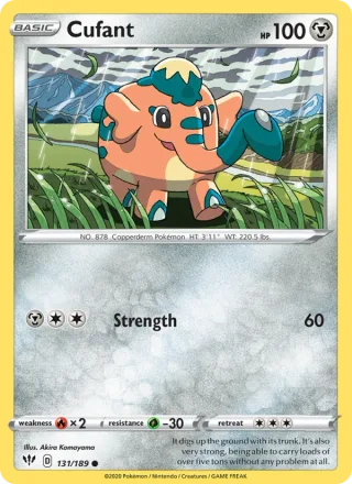 Cufant #131 · Darkness Ablaze Pokémon card