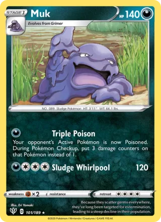 Muk #101 · Darkness Ablaze Pokémon card