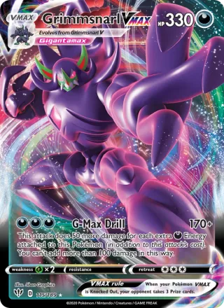 Grimmsnarl VMAX #115 · Darkness Ablaze Pokémon card