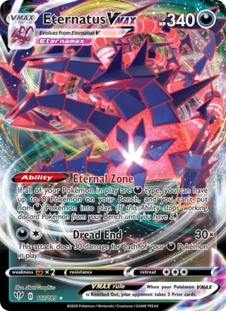 Eternatus VMAX #117 · Darkness Ablaze Pokémon card