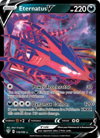 Eternatus V #116 · Darkness Ablaze Pokémon card