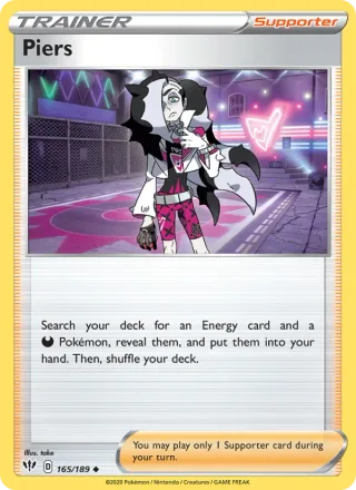 Piers #165 · Darkness Ablaze Pokémon card