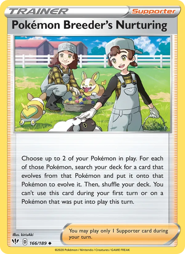Pokémon Breeder's Nurturing full card art