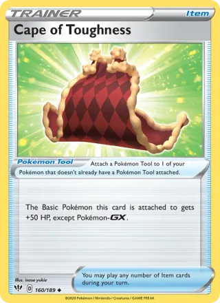 Cape of Toughness #160 · Darkness Ablaze Pokémon card