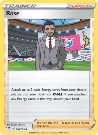 Rose #168 · Darkness Ablaze Pokémon card