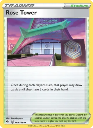 Rose Tower #169 · Darkness Ablaze Pokémon card