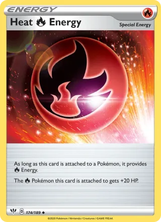 Heat Fire Energy #174 · Darkness Ablaze Pokémon card