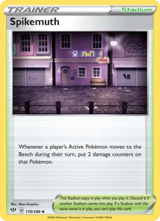 Spikemuth #170 · Darkness Ablaze Pokémon card