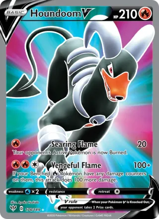 Houndoom V #178 · Darkness Ablaze Pokémon card