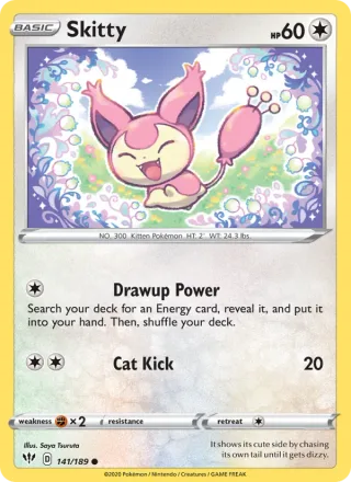 Skitty #141 · Darkness Ablaze Pokémon card