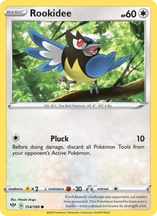 Rookidee #154 · Darkness Ablaze Pokémon card