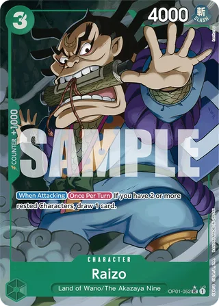 Raizo (Full Art) #OP01-052-full-art · Premium Booster -The Best- One Piece card