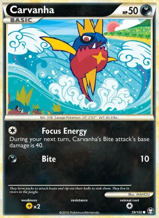 Carvanha #59 · Triumphant Pokémon card