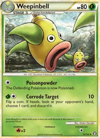 Weepinbell #53 · Triumphant Pokémon card