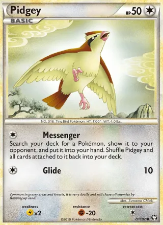 Pidgey #71 · Triumphant Pokémon card