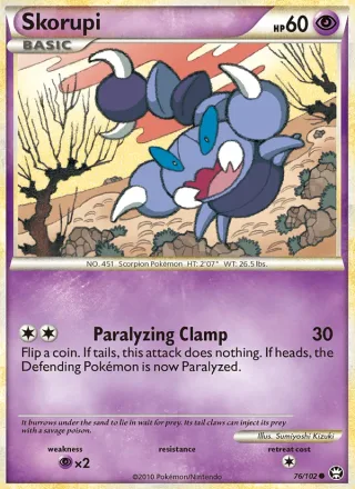 Skorupi #76 · Triumphant Pokémon card