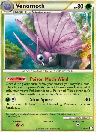 Venomoth #11 · Triumphant Pokémon card