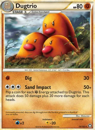 Dugtrio #19 · Triumphant Pokémon card