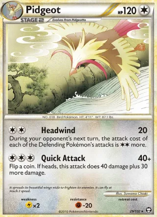 Pidgeot #29 · Triumphant Pokémon card